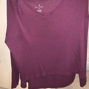 Maroon Long Sleeve - American Eagle